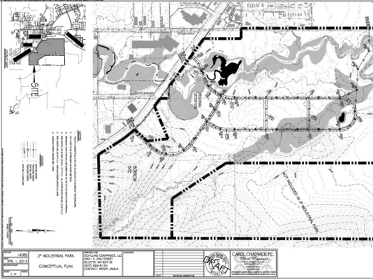 Plat of the Industrial Center.